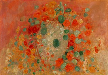 Odilon Redon - Nasturtium - 1966.79.10 - Yale University Art Gallery. Free illustration for personal and commercial use.