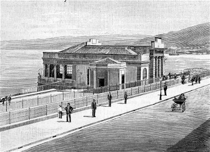 Reggio Calabria – Fontana lungo la Strada Marina (xilografia)