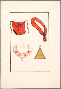 Regalia Vrijmetselarij, Rit Ecossais, Planche XLV, objectnr A 16155
