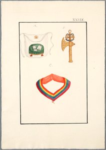 Regalia Vrijmetselarij, Rit Ecossais, Planche XXXIX, objectnr A 16149