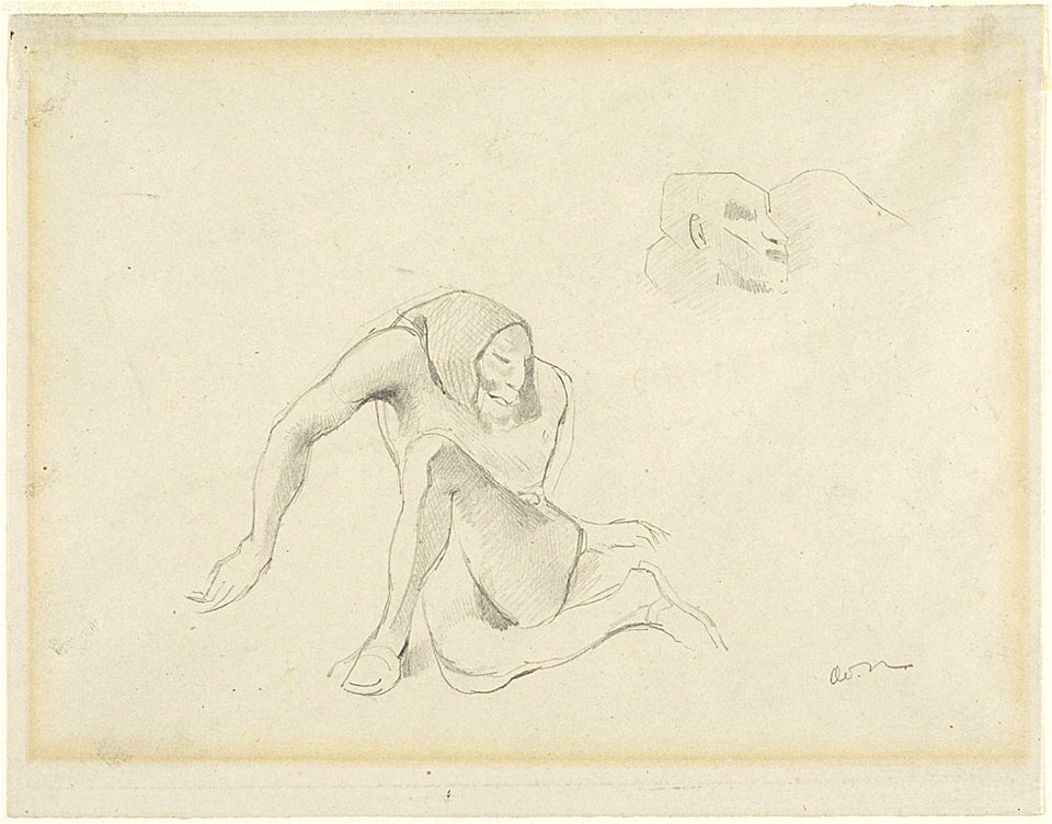 Redon - Two Grotesque Figures, 1865-68