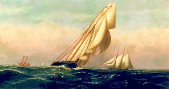 Regatta Off Sandy Hook, N.Y.C., by Antonio Jacobsen 6587