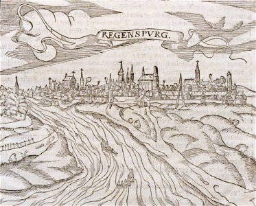 Regensburg-Sebastian-Muenster-1574. Free illustration for personal and commercial use.