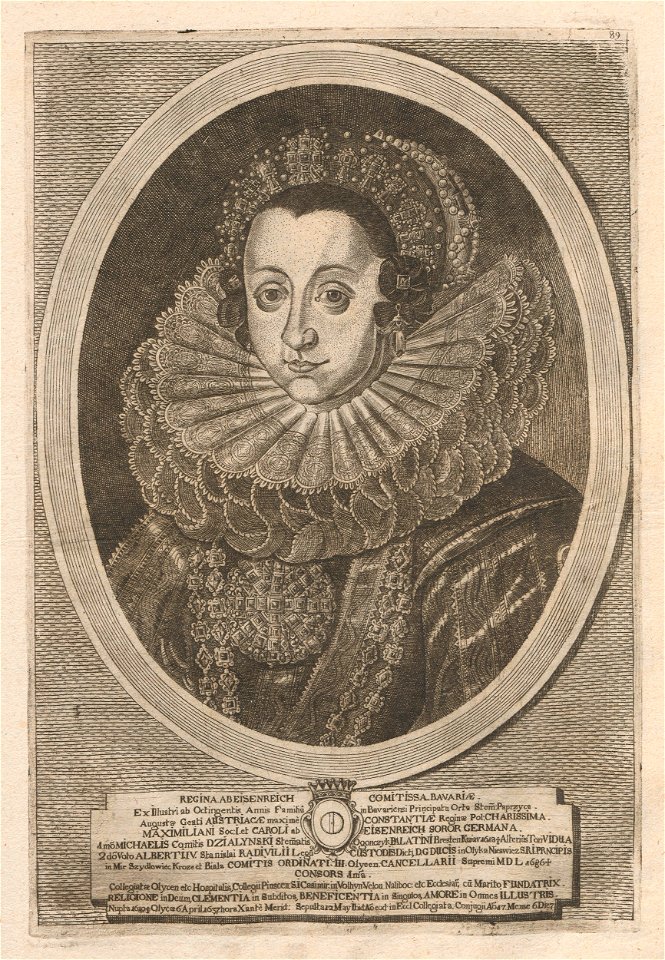 Regina Radzivił (von Eisenreich). Рэгіна Радзівіл (фон Айзэнрайх) (H. Lajbovič, 1758)