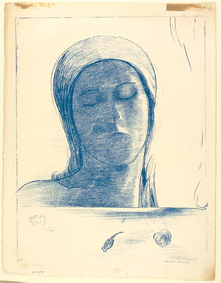 Redon - Yeux clos, 1920.1670