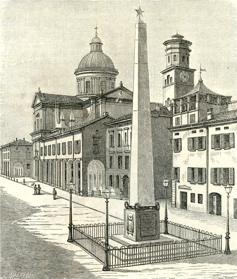 Reggio Emilia Piazza Gioberti ed Obelisco ai Martiri