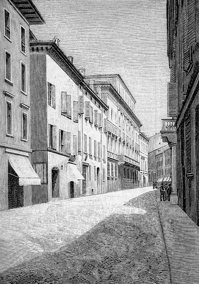 Reggio Emilia – Palazzo Corbelli (xilografia)