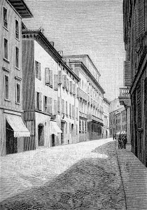 Reggio Emilia – Palazzo Corbelli (xilografia)