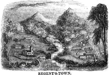 Regent's-Town (December 1853, X, p.138). Free illustration for personal and commercial use.