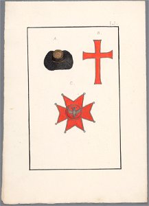 Regalia Vrijmetselarij, Rit Ecossais, Planche LI, objectnr A 16161