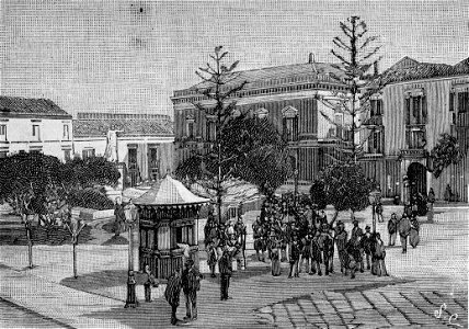 Reggio Calabria – Piazza Vittorio Emanuele (xilografia)