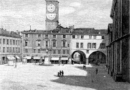 Reggio Emilia – Piazza Vittorio Emanuele (xilografia)