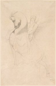 Redon - Winged Horseman (c. 1875)