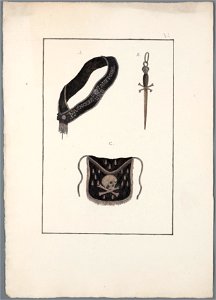 Regalia Vrijmetselarij, Rit Francais, Planche V, objectnr A 16116