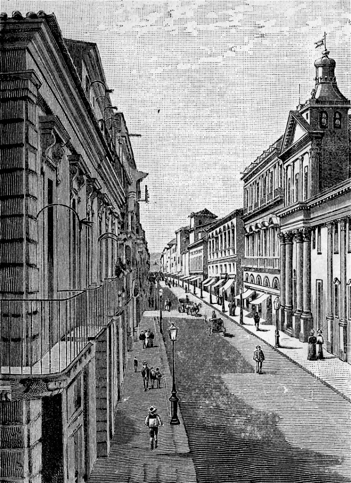 Reggio Calabria – Corso Garibaldi (xilografia)