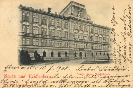 Reichenberg (CZ), Tschechien - Kaiser-Franz-Josef-Schule (Zeno Ansichtskarten)