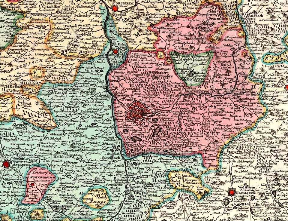 Reichsstadt Nürnberg Territorium, F. de Wit, 1688