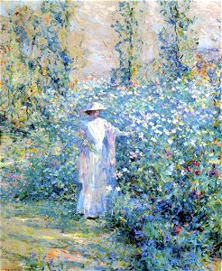 Reid Robert Lewis In the Flower Garden