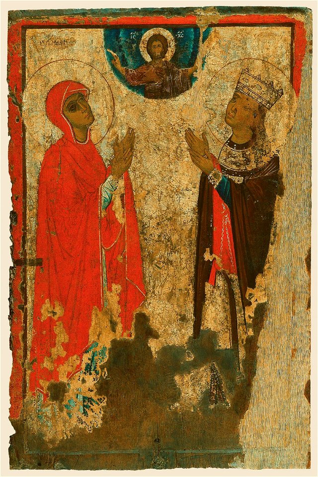Relief icon of Saint George (Byzantine and Christian Museum) - back side