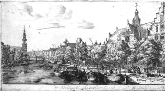 Reinier Nooms - The Prinsengracht and the Noorderkerk at Amsterdam - WGA16590