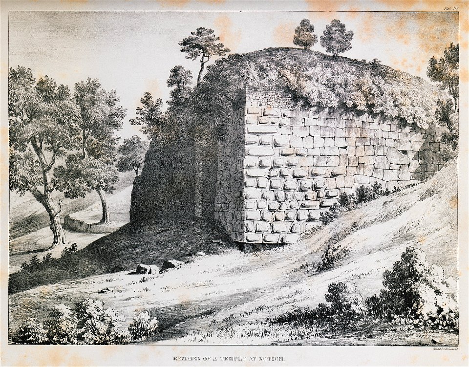 Remains of a temple at Setium - Dodwell Edward - 1834
