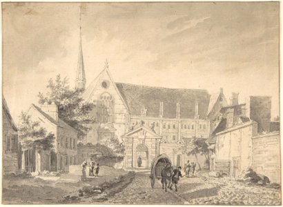 Reinier Vinkeles, View of the Church of Passy, near Paris, 1770. Free illustration for personal and commercial use.