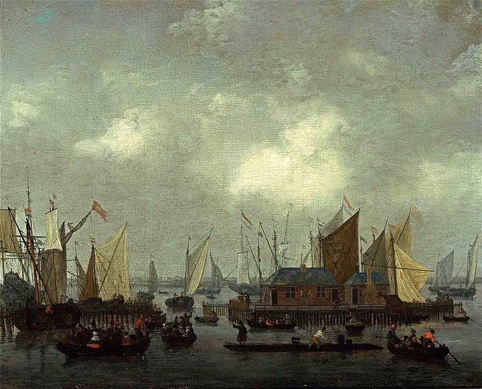 Reinier Nooms - Amsterdam - Shipping on the Ij - WGA16591