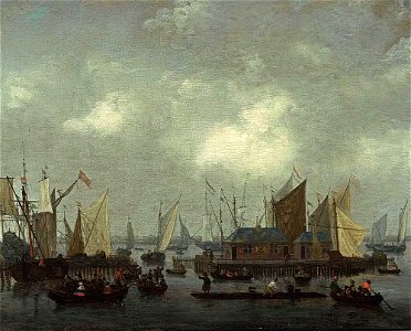 Reinier Nooms - Amsterdam - Shipping on the Ij - WGA16591
