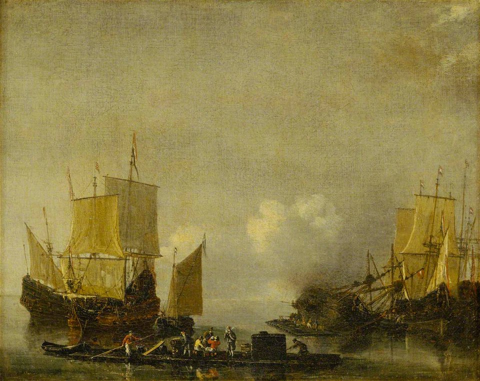 Reinier Nooms (Zeeman) (c.1623-1664) - Ships Being Repaired - BHC0814 - Royal Museums Greenwich