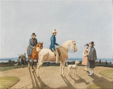 Reiter vor Schondorf am Ammersee by Wilhelm von Kobell