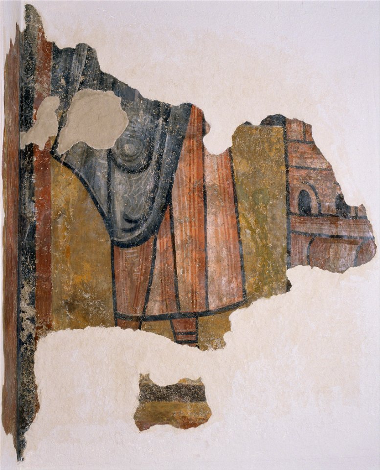 Remains of a figure and buildings from Sant Joan de Boí - Google Art Project