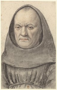 Religieux capuchonné, vu presque de face (Nicolas Lagneau)