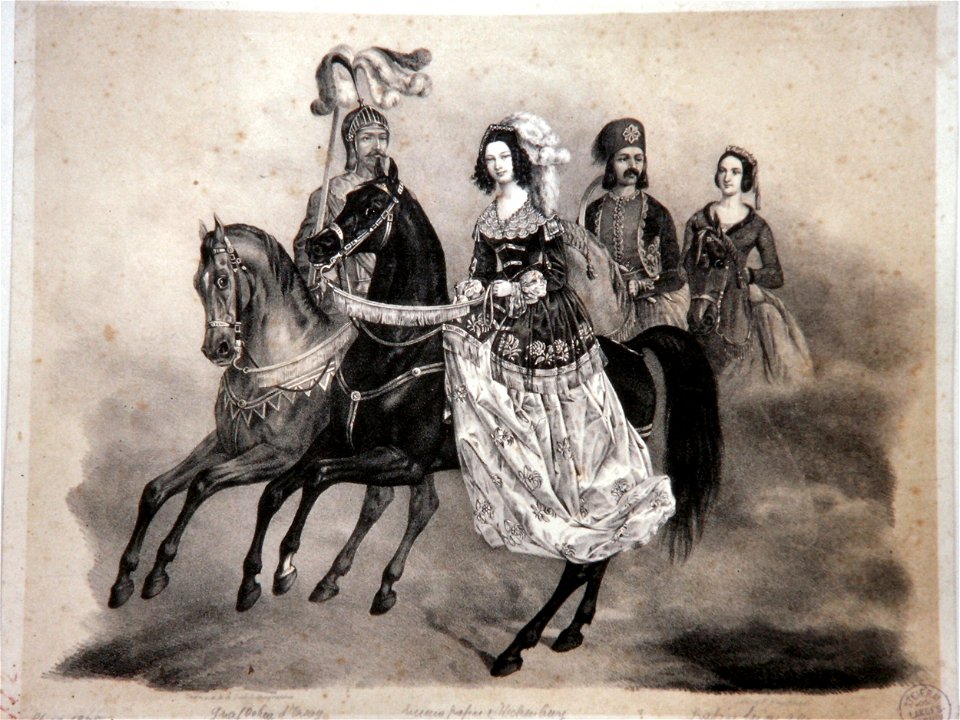 Reitergruppe Litho