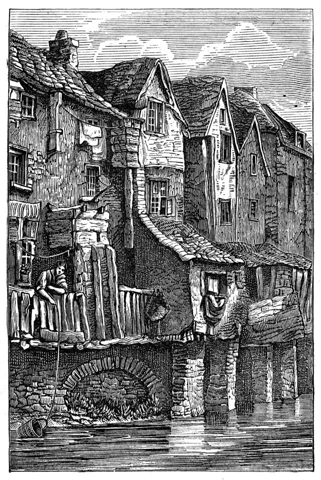 Remains of supposed latrine on the Frome Wall, Bristol
