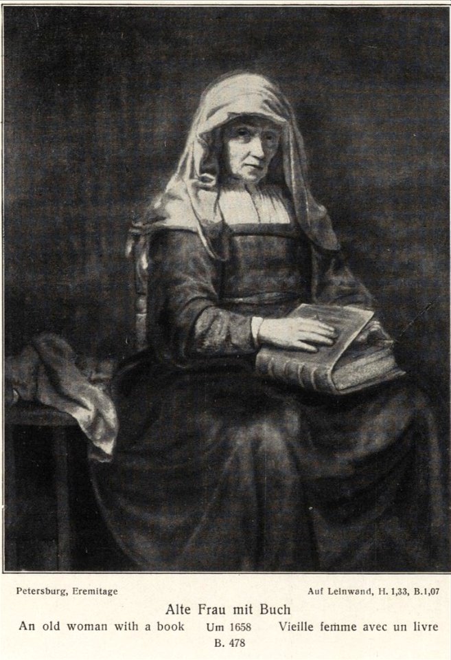 Rembrandt - An Old Woman with a Book