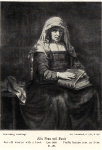 Rembrandt - An Old Woman with a Book
