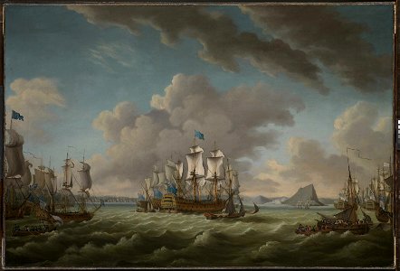 Relief of Gibraltar by Earl Howe, 11 October 1782 RMG BHC0453