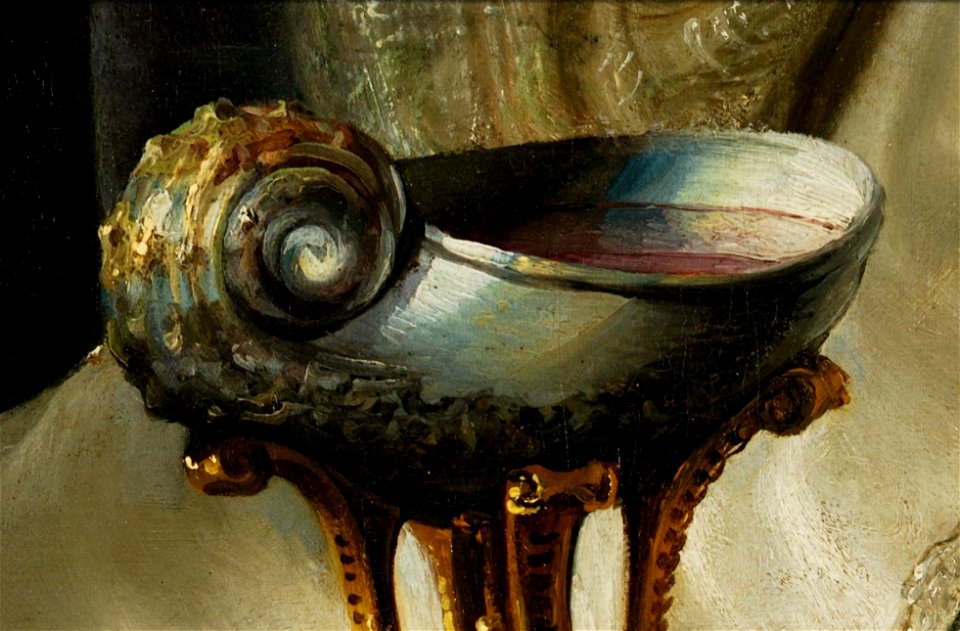 Rembrandt - Judith at the Banquet of Holofernes (previously known as Artemisia) - Detail Nautilus cup