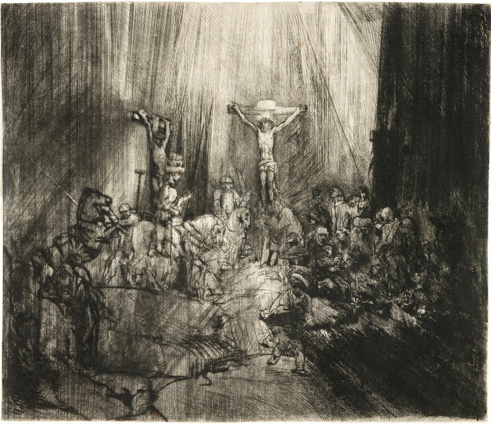 Rembrandt Harmensz. van Rijn, Dutch (active Leiden and Amsterdam) - Christ Crucified between Two Thieves (The Three Crosses) - Google Art Project