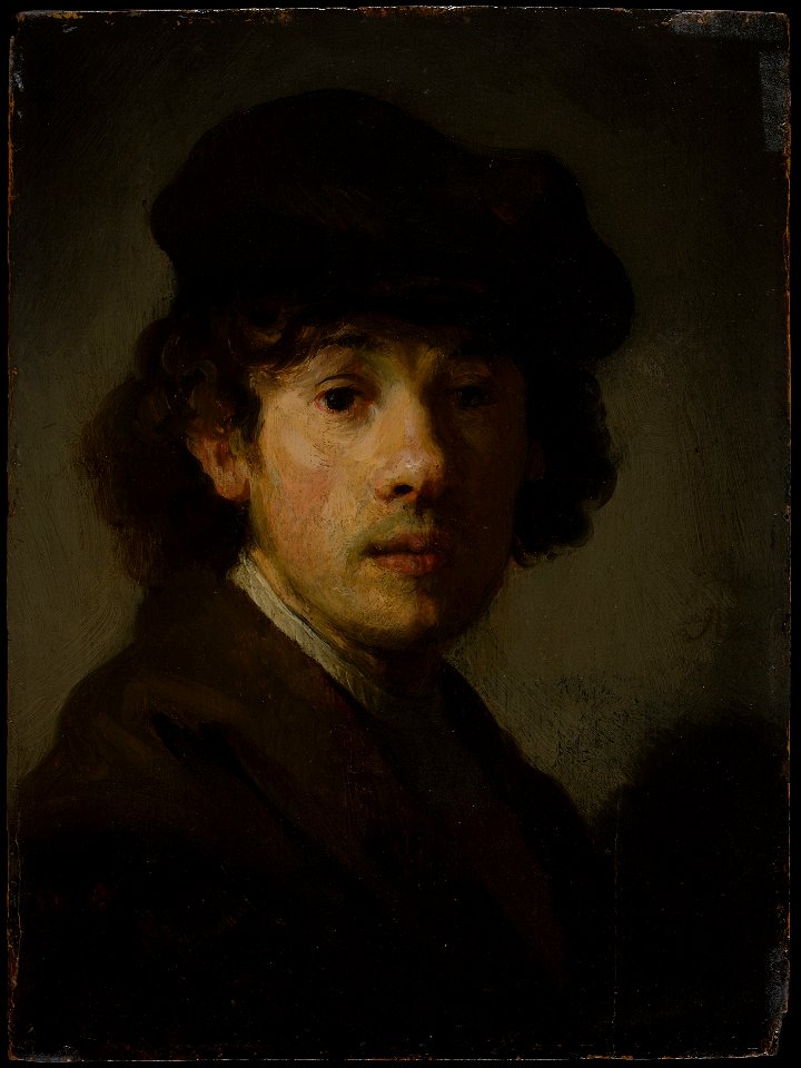 Rembrandt as a young man, portrait (New York)