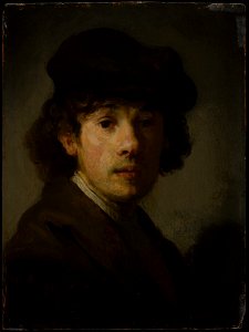 Rembrandt as a young man, portrait (New York). Free illustration for personal and commercial use.