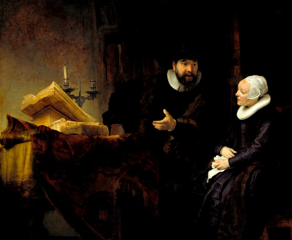 Rembrandt - The Mennonite Preacher Anslo and his Wife - Google Art Project