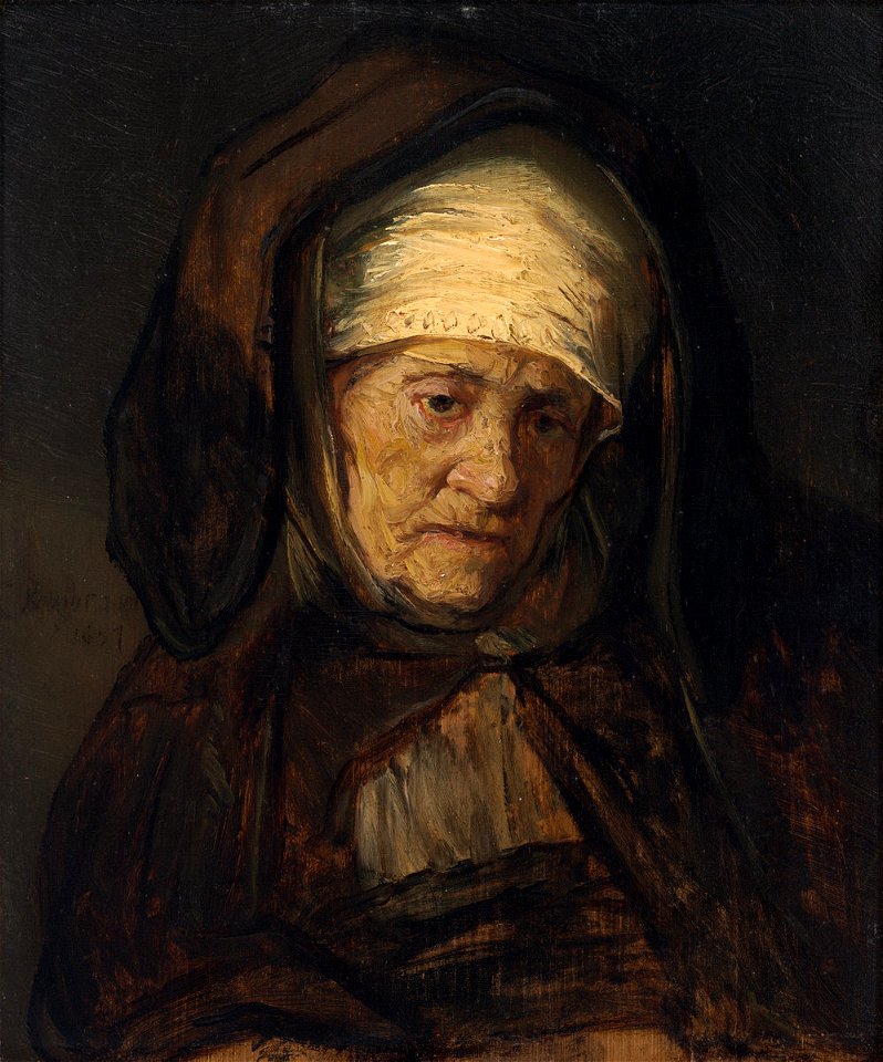 Rembrandt - Head of an Aged Woman
