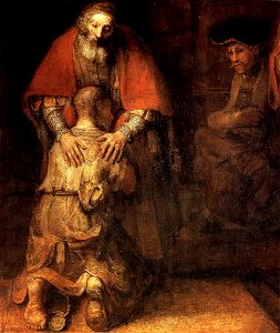 Rembrandt - The Return of the Prodigal Son (detail) - WGA19135. Free illustration for personal and commercial use.