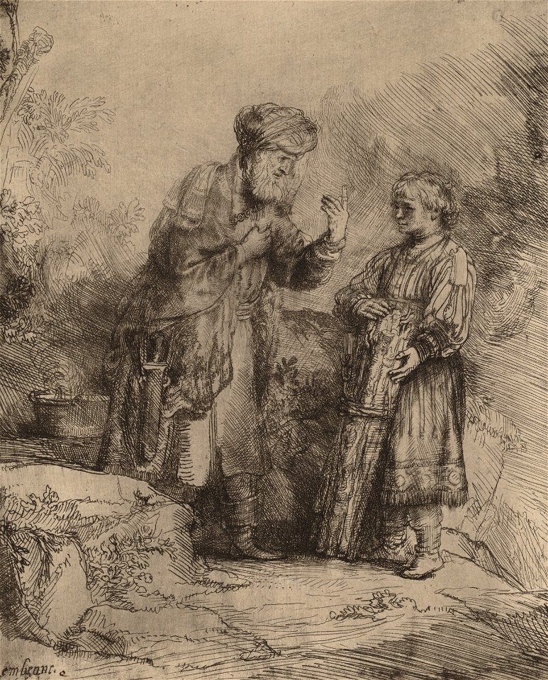 Rembrandt Abraham and Isaac detail