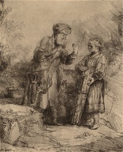 Rembrandt Abraham and Isaac detail