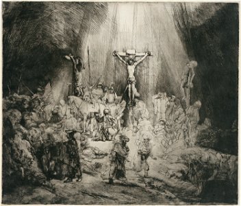 Rembrandt Harmensz. van Rijn - Christ Crucified Between the Two Thieves (The Three Crosses) - Google Art Project