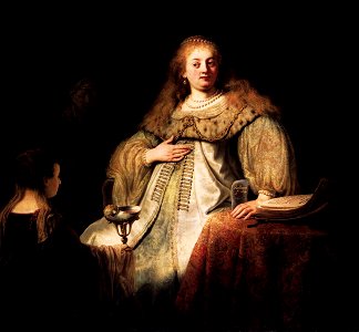 Rembrandt - Judith at the Banquet of Holofernes (previously known as Artemisia) - WGA19234