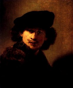 Rembrandt - Self-Portrait with Velvet Beret and Furred Mantel - WGA19212