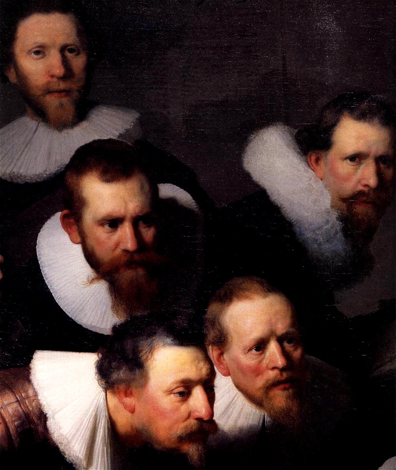 Rembrandt - The Anatomy Lecture of Dr. Nicolaes Tulp (detail) - WGA19141